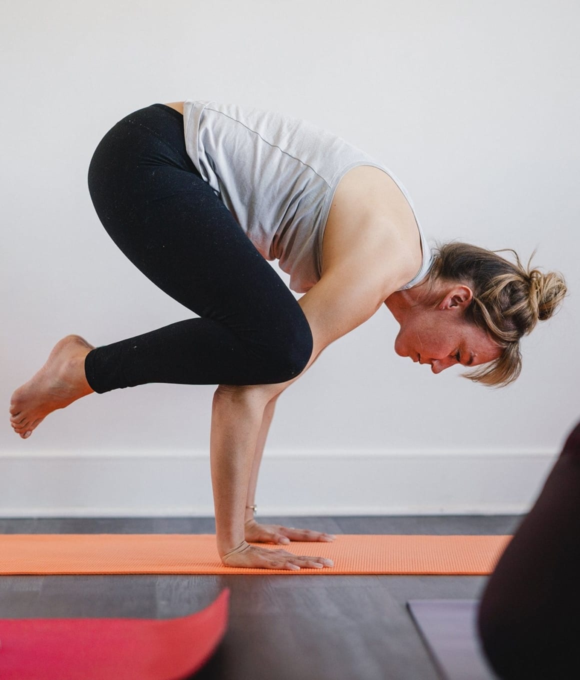 Woman in a yoga pose